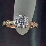 Art Deco  Lab Grown Diamond Ring |  Rose Gold | IGI Certified | Vintage Diamond Ring | Anniversary Gift Forever For Love