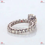 Vintage 2 1/ Round Forever Moissanite Engagement Ring in Solid Gold Art Deco Round Cut Engagement Ring Forever For Love