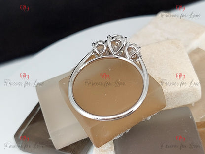 2 Ct Oval Diamond Three Stone Engagement Ring