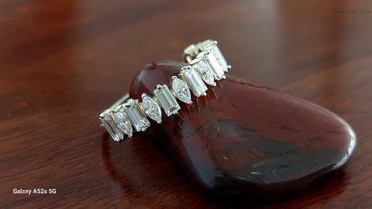 1.2 Ct Baguette Lab Diamond Half Eternity Band