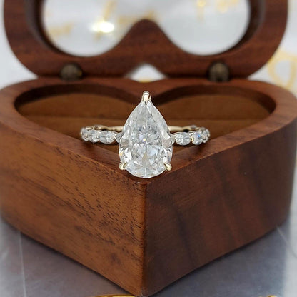 3.5 Ct Oval Diamond, Moissanite Hidden Halo Engagement Ring