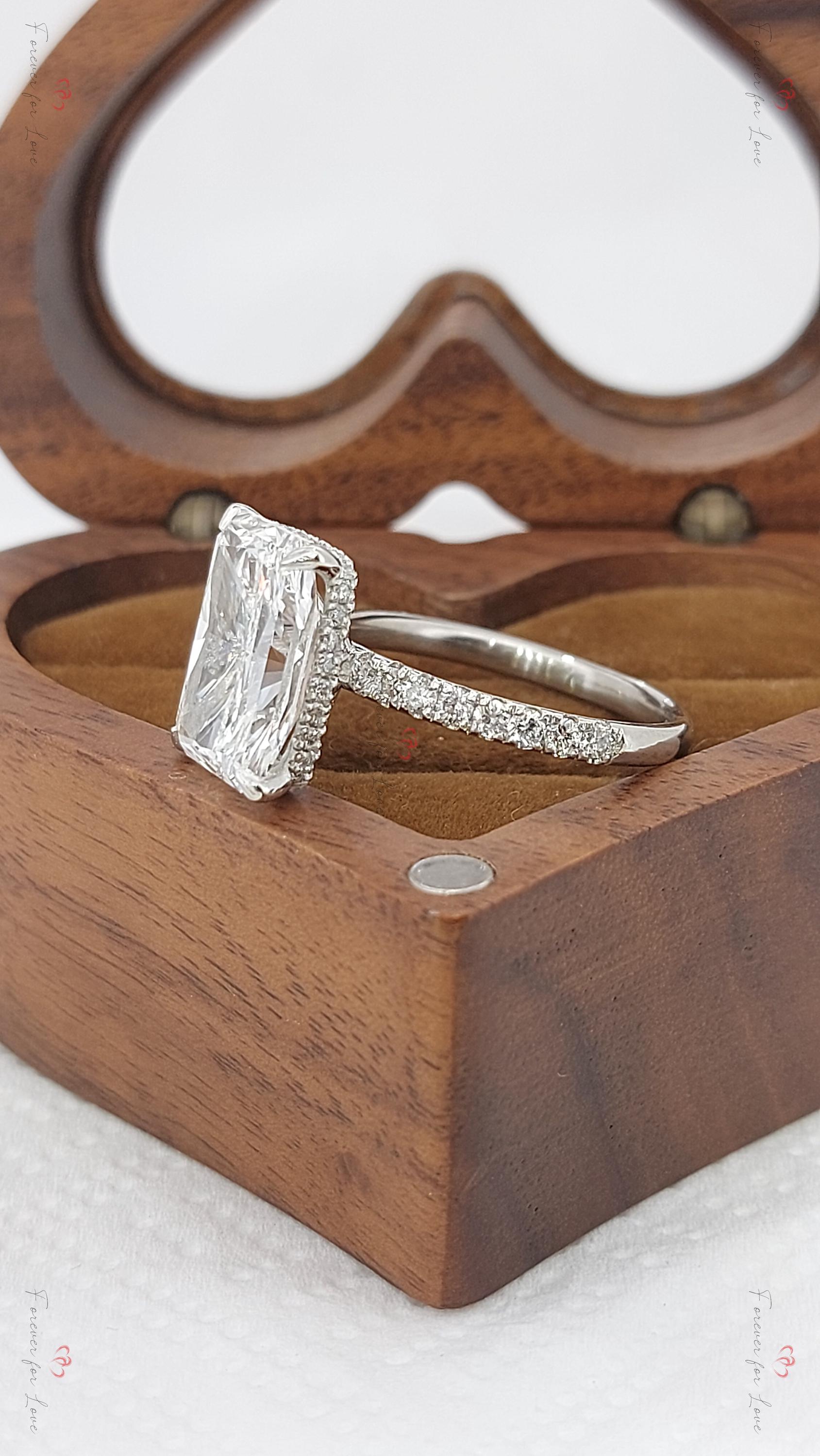 5 Ct IGI Certified Radiant Lab Diamond Engagement Ring