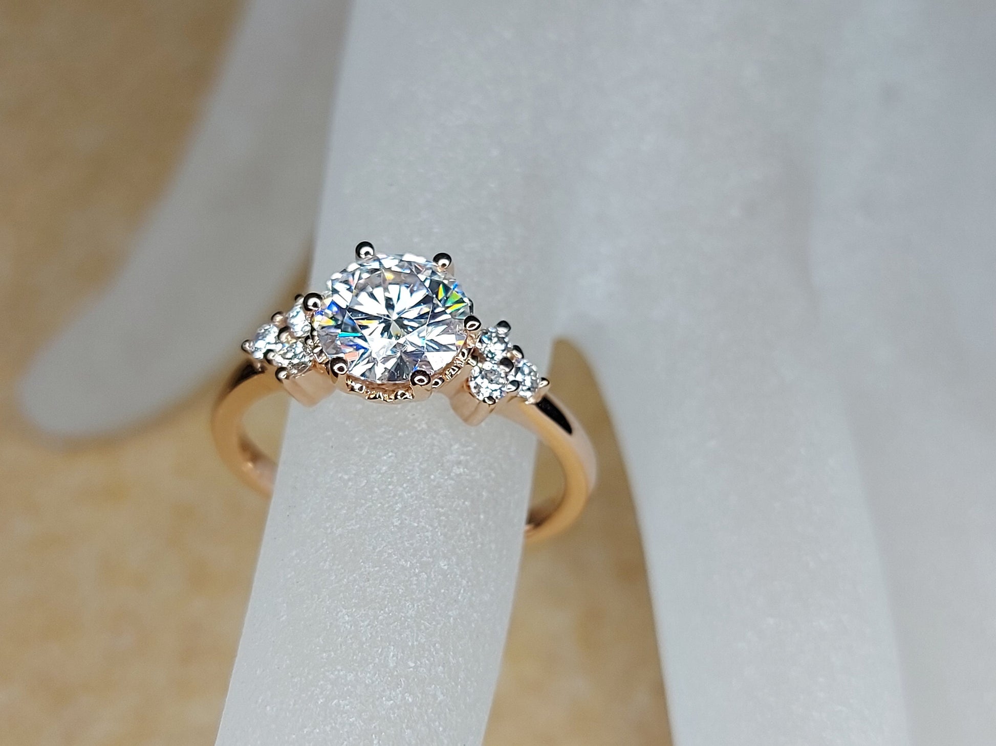 1.5 Ct Round Lab Diamond Engagement Ring
