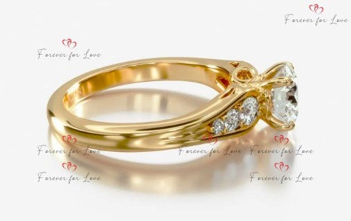 Round Lab Diamond Engagement Ring