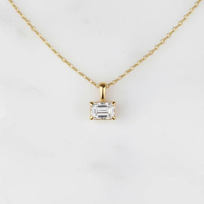 1 Karat IGI zertifizierter, im Labor gezüchteter Diamant-Anhänger, minimalistischer Smaragd-Anhänger für Damen, Solitär-Anhänger als Geburtstagsgeschenk, zierlicher Anhänger für Sie