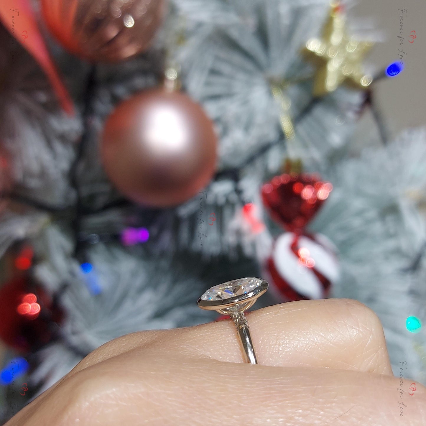 4 Ct Oval Diamond, Moissanite Solitaire Engagement Ring Oval cut 1Ct Moissanite Brilliant Cut engagement ring in 935 Argentium Silver — custom handcrafted by Forever For Love