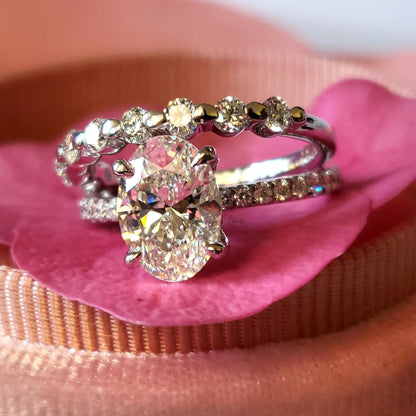 3 Ct IGI Certified Oval Lab Diamond Solitaire Engagement Ring