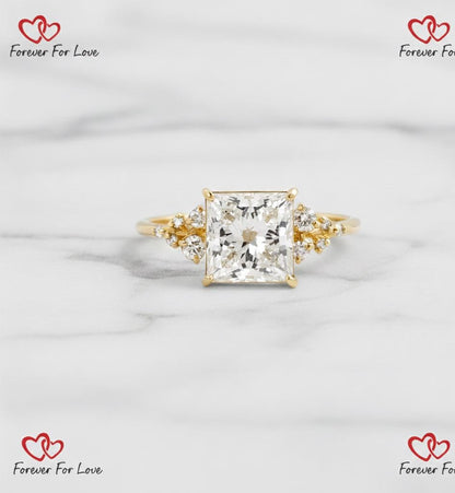 2.3 Ct IGI Certified Princess Lab Diamond Engagement Ring
