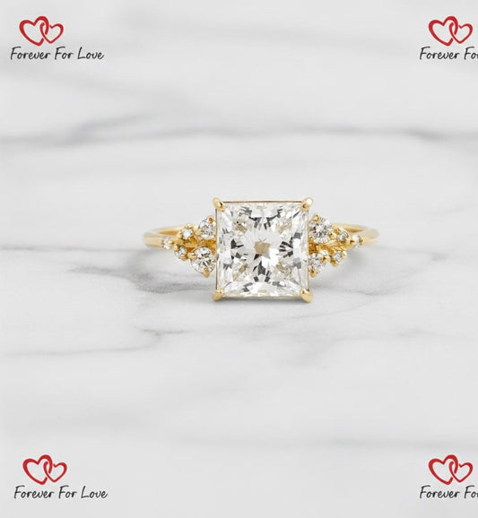 2.3 Ct IGI Certified Princess Lab Diamond Engagement Ring