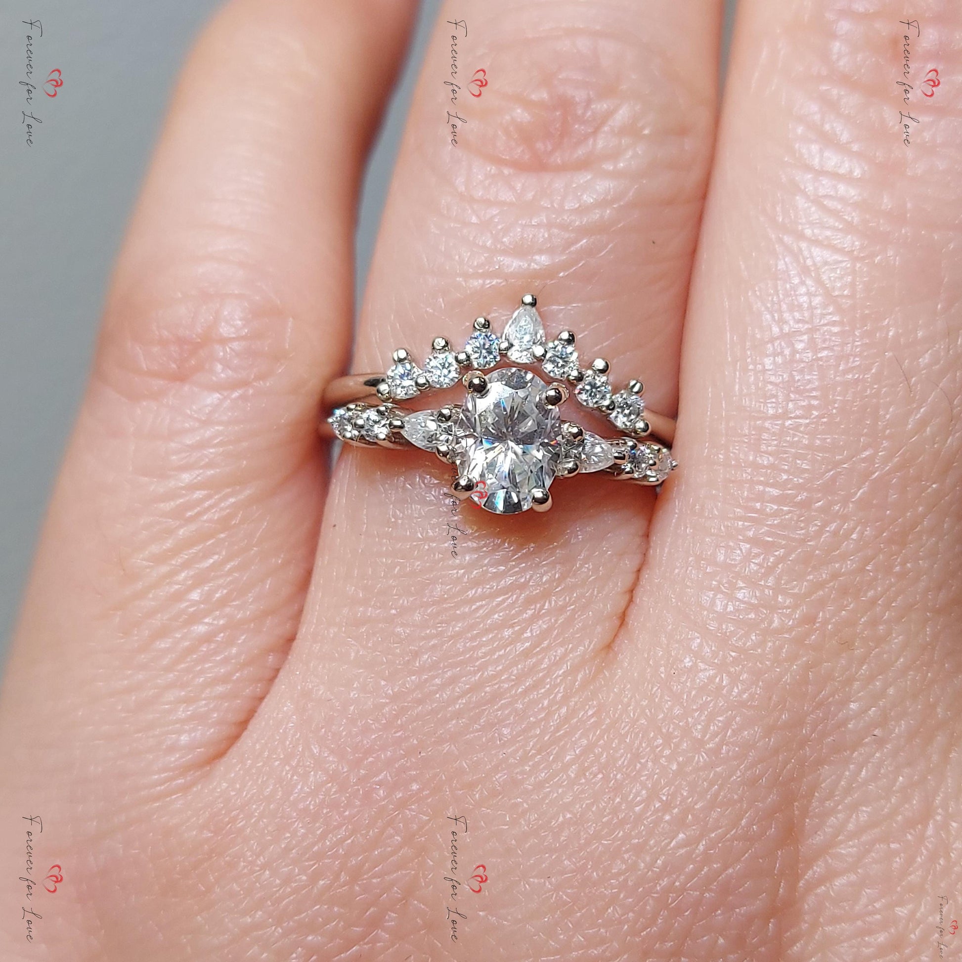 Oval Diamond, Moissanite Engagement Ring