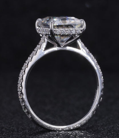 3 Ct Radiant Diamond, Moissanite Engagement Ring