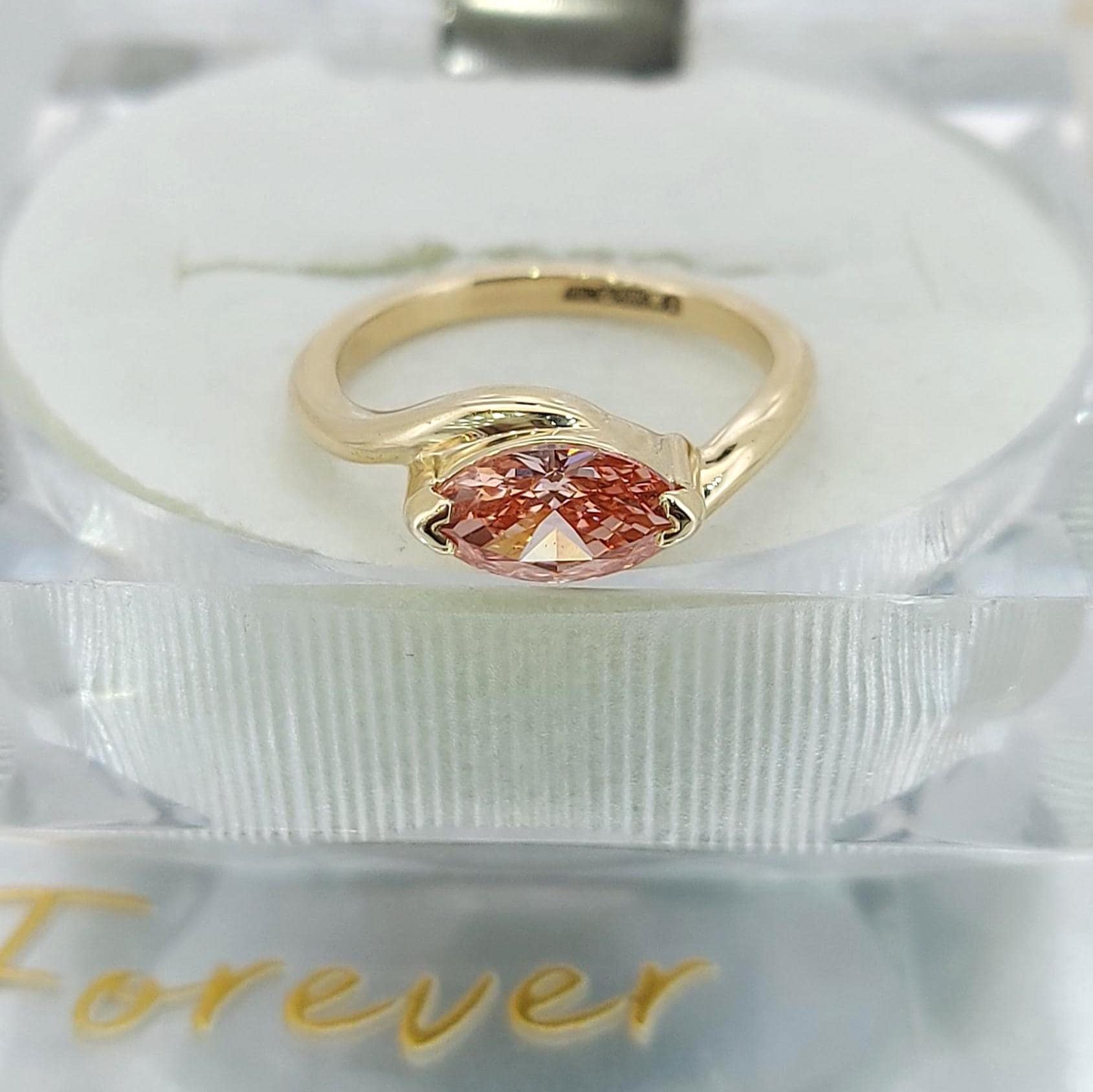 IGI Certified Marquise Lab Diamond Engagement Ring