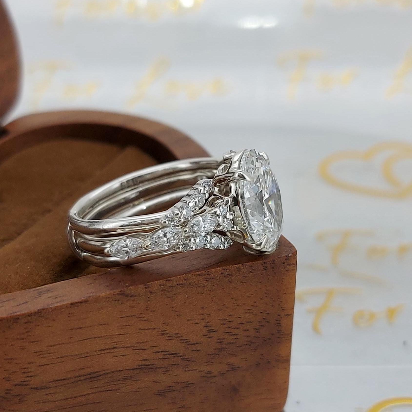 3.5 Ct IGI Certified Oval Lab Diamond Engagement Ring