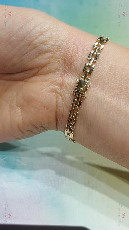 14k Gold 3mm italienisches Schlangenketten-Armband | Fischgrät-Armband, flaches Ketten-Armband, Stapelarmband, schicker Schmuck, Abschlussgeschenk für sie