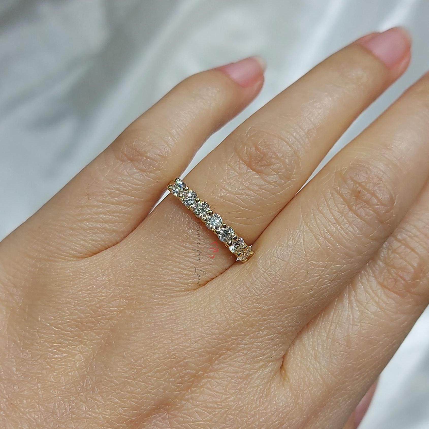 Round Lab Diamond Stacking Ring