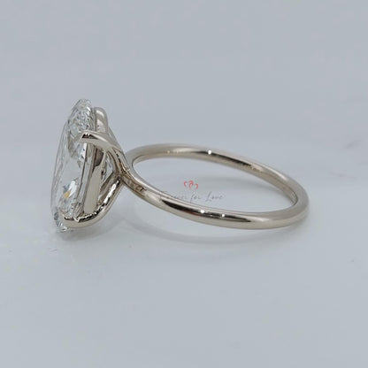4 Ct IGI Certified Oval Diamond Engagement Ring