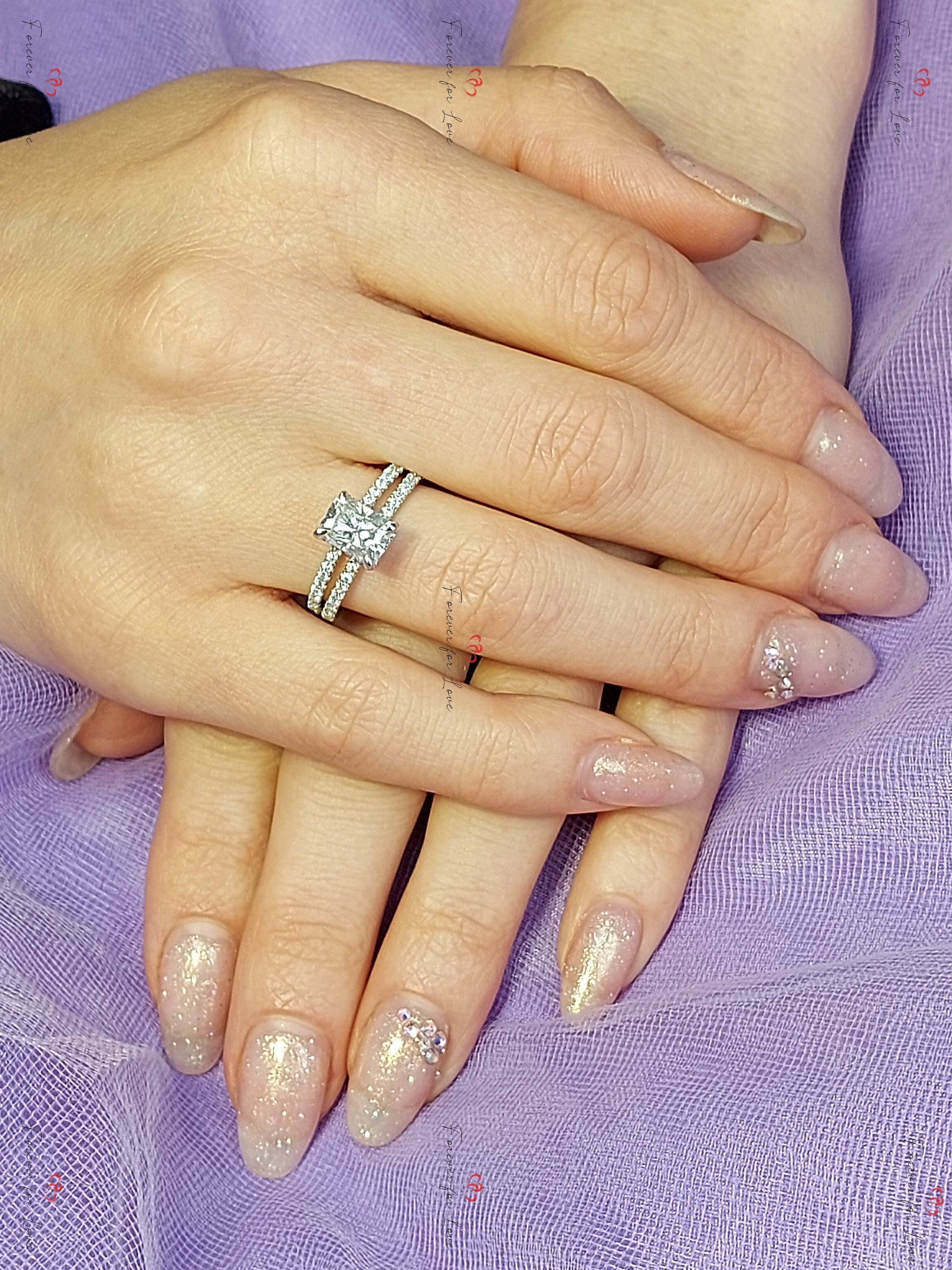 2 Ct Radiant Moissanite Engagement Ring