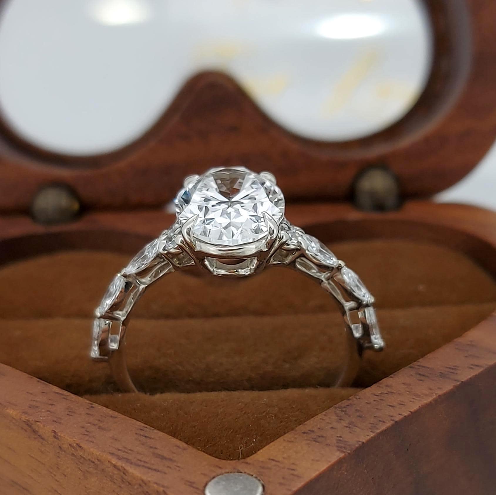 3.1 Ct IGI Certified Oval Lab Diamond Solitaire Engagement Ring