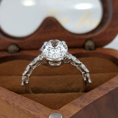 3.1 Ct IGI Certified Oval Lab Diamond Solitaire Engagement Ring