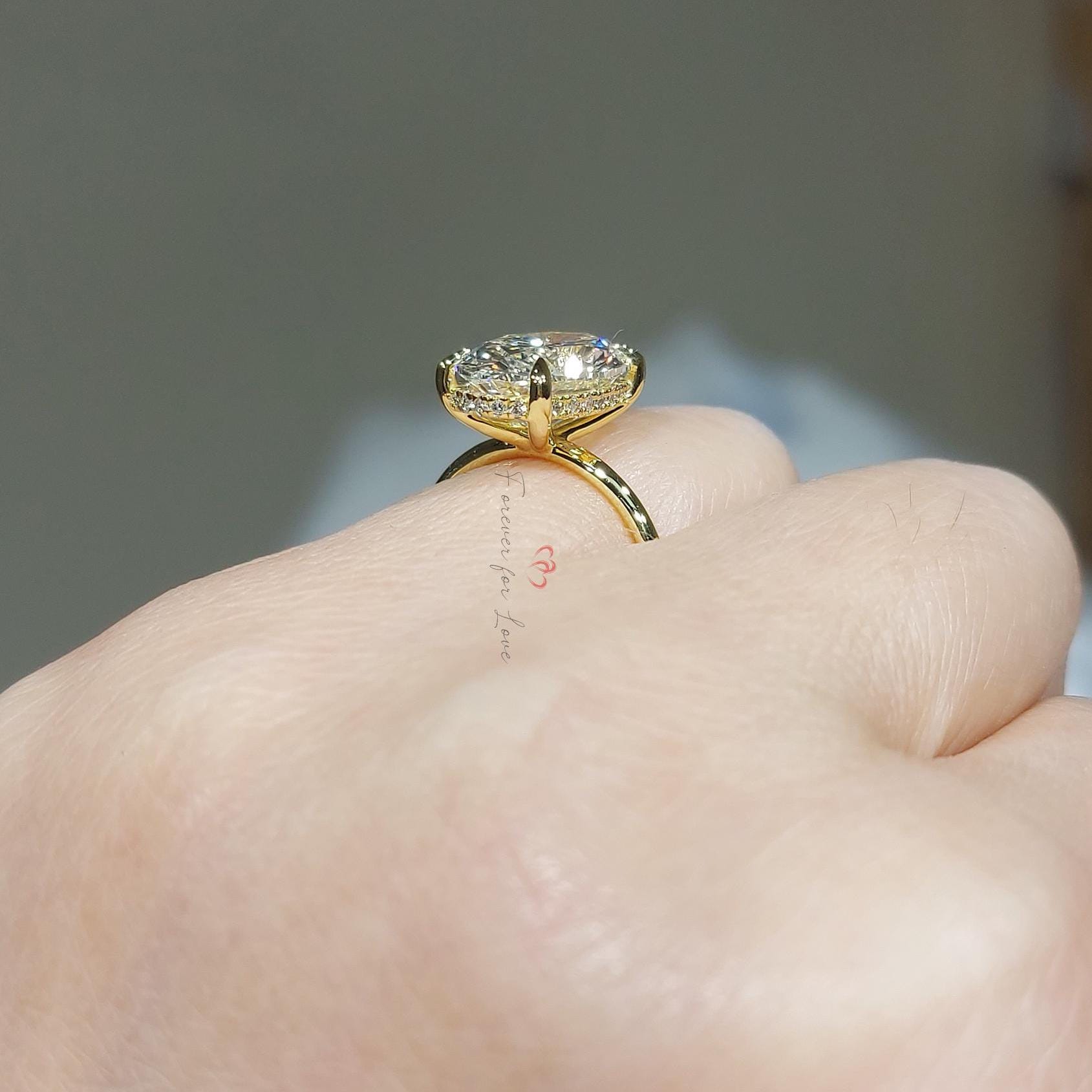 Oval Lab Diamond Engagement Ring