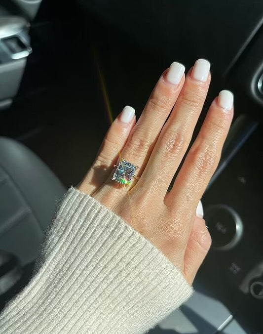 5 Ct Radiant Moissanite Engagement Ring