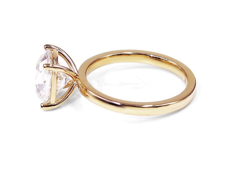 2 Ct Cushion Moissanite Solitaire Engagement Ring Cushion cut 1Ct Moissanite Brilliant Cut engagement ring in 935 Argentium Silver — custom handcrafted by Forever For Love