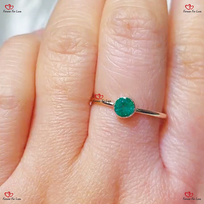 Natural Minimalist Birthstone Ring