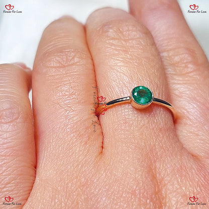 Natural Minimalist Birthstone Ring