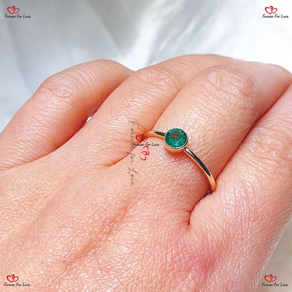 Natural Minimalist Birthstone Ring