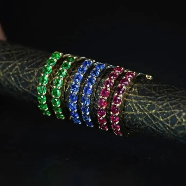 14k Solid Gold Emerald Huggie Earrings | Natural Birthstone Mini Hoops Forever For Love