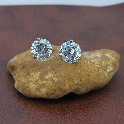 14K Round Cut Lab Grown Diamond Wedding Earrings | Studs 1–6ct Forever For Love