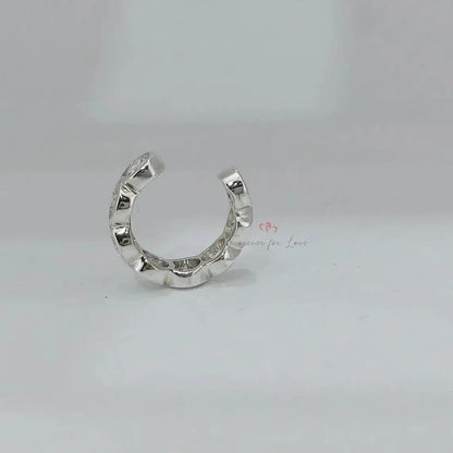 14K Gold Genuine Diamond Cuff Earring | 3mm Diamond Cartilage Piercing