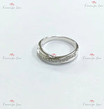 Twist diamond wedding band, 2mm Diamond eternity band, Twist diamond ring Forever For Love