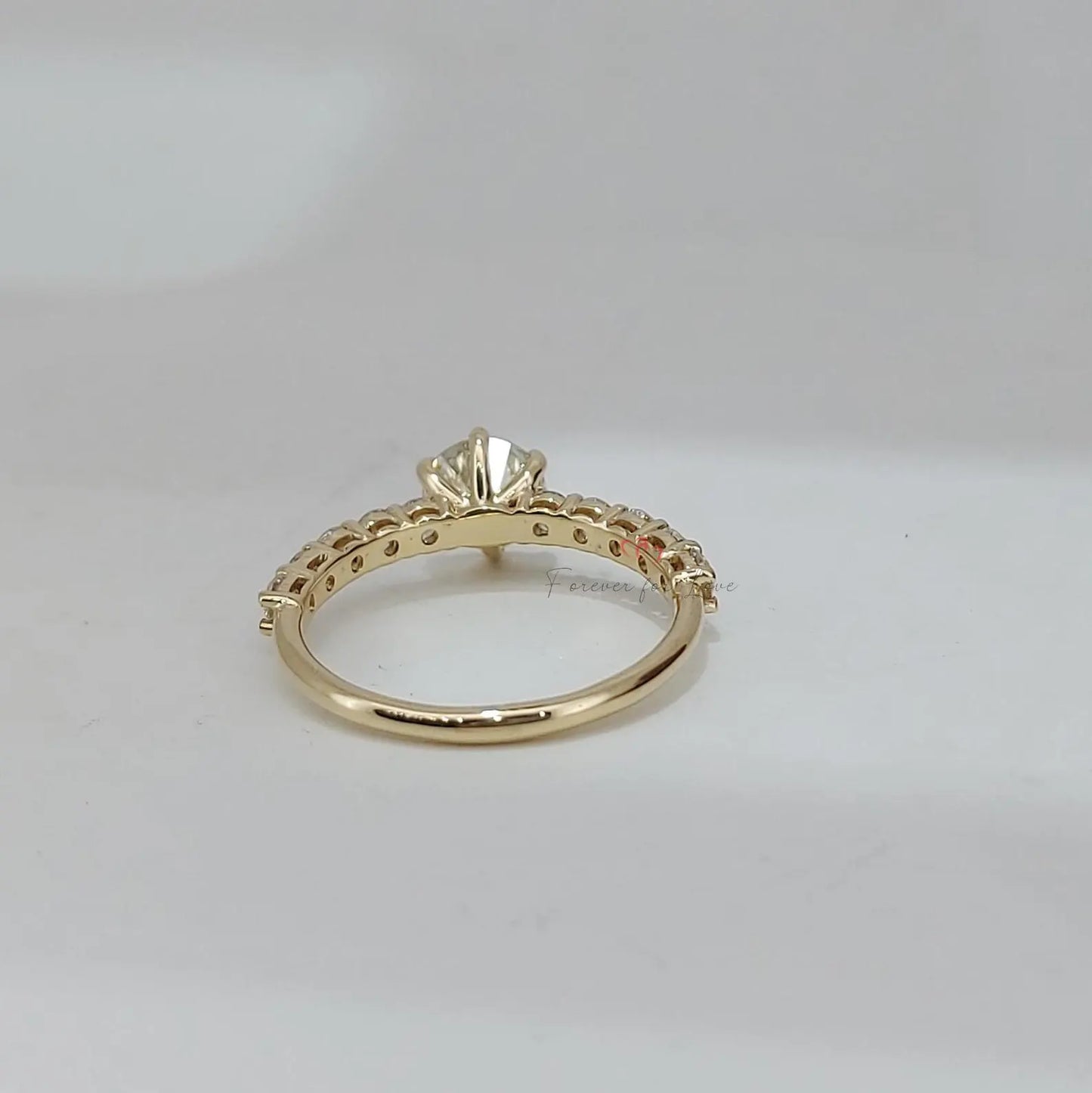 0.93 Carat Certified Natural Diamond Engagement ring, Solid Gold Bridal Ring Forever For Love