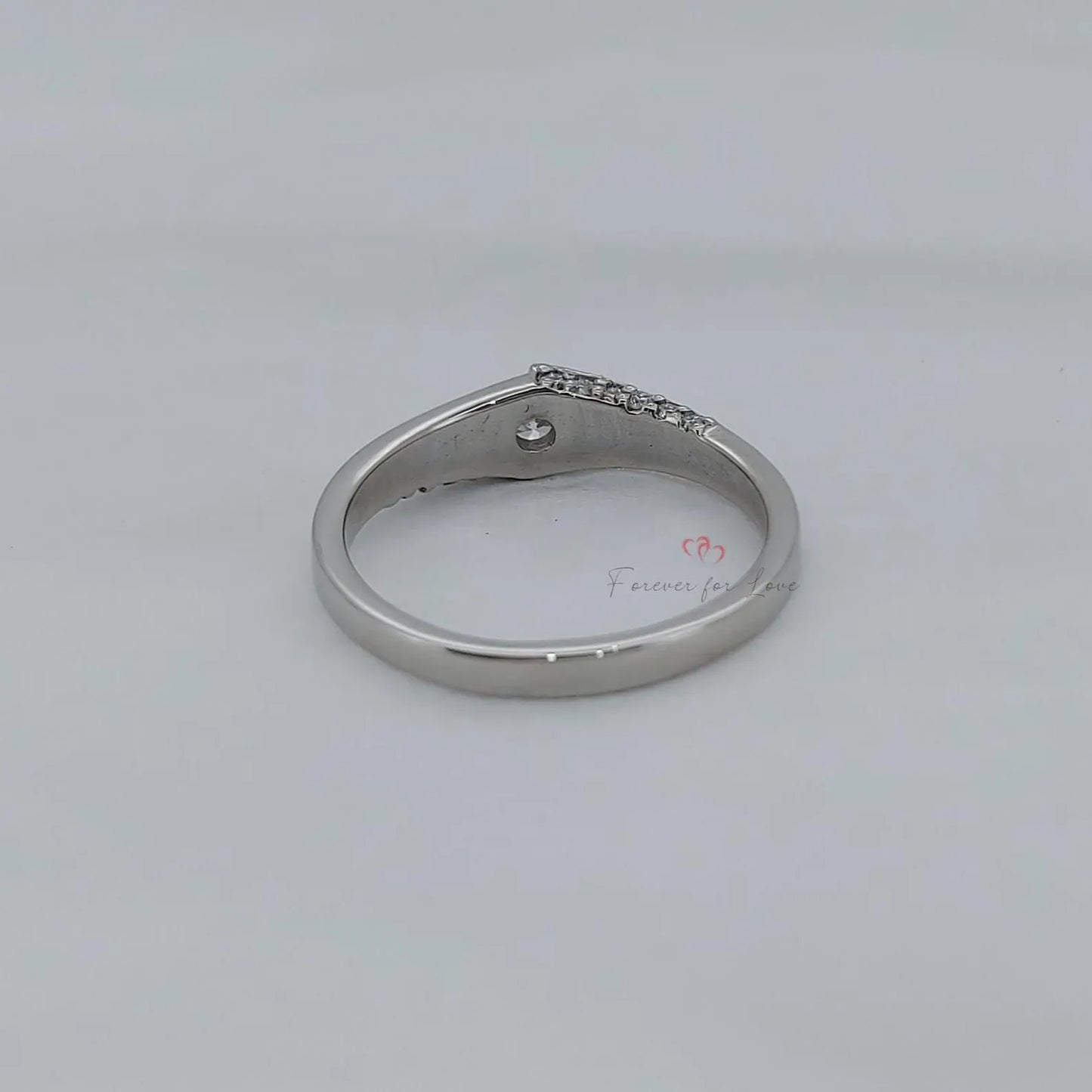 Solid Gold 3.5mm Natural Diamond Engagement Band, Minimalist Wedding Band for Men Forever For Love