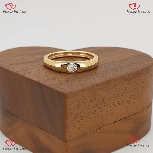 14k Gold Iconic Dome Ring, Solid Gold Cigar Band, 6mm Wide Ring Forever For Love