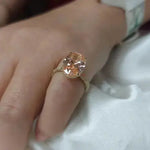 Pink Oval Cut Lab Created Diamond Engagement Ring Forever For Love