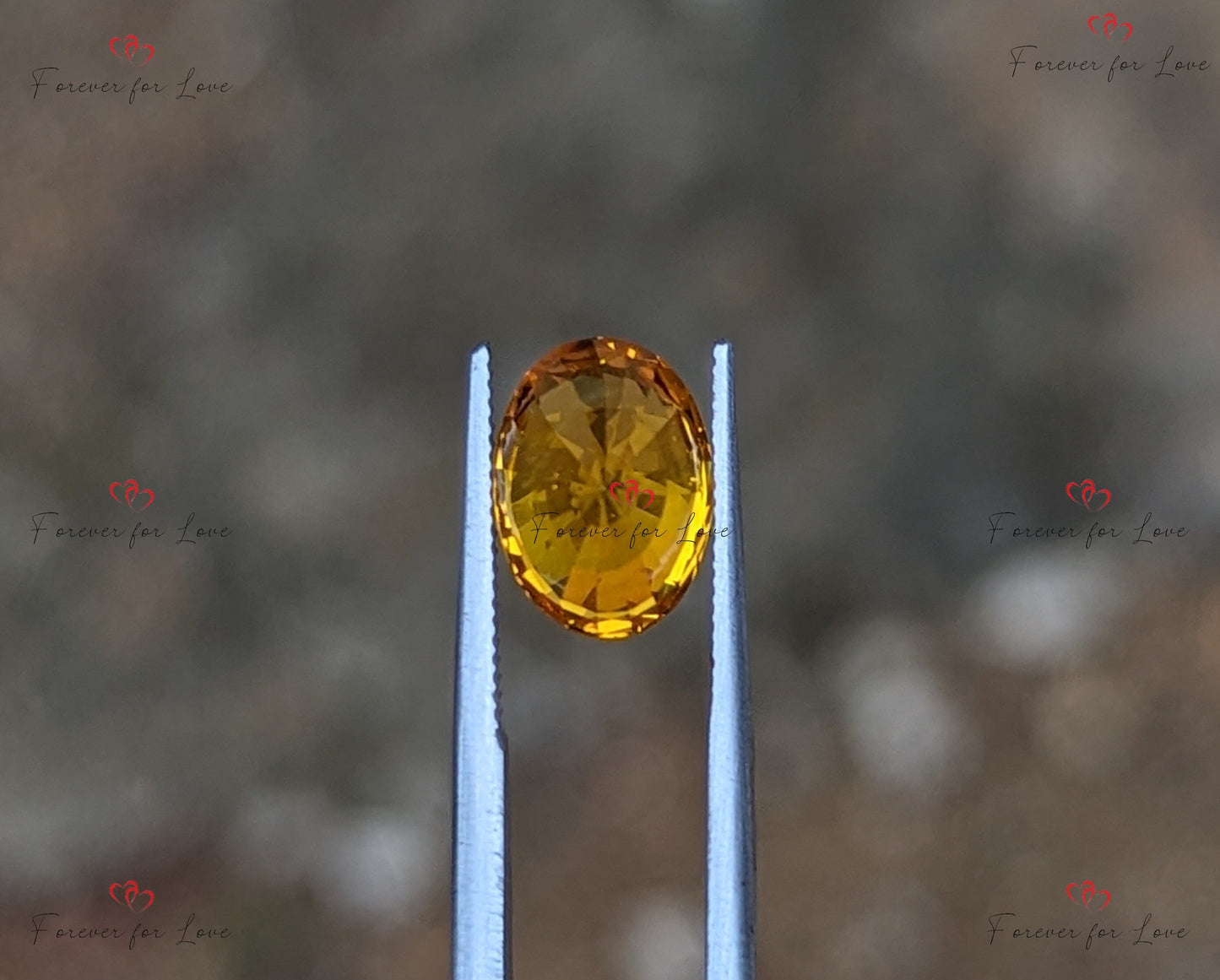 4.09 Carat Oval Natural Heat-Treated Ceylon Yellowish Orange Sapphire