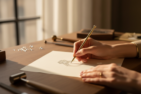 Jewellery Designer Sketching Ring