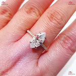 Marquise Diamond Pave Setting Engagement Ring Forever For Love