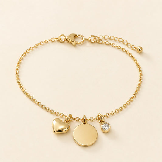 AI-generated photorealistic image of Mom Name Charm Bracelet