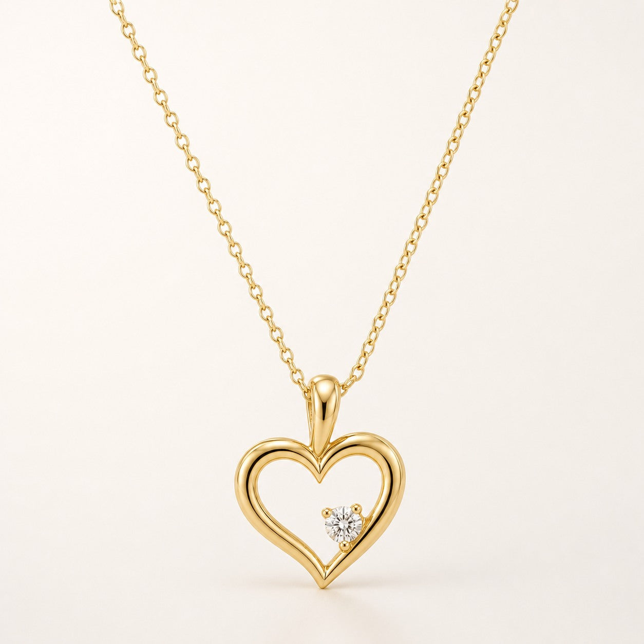 AI-generated photorealistic image of Mother's Day Heart Pendant Necklace