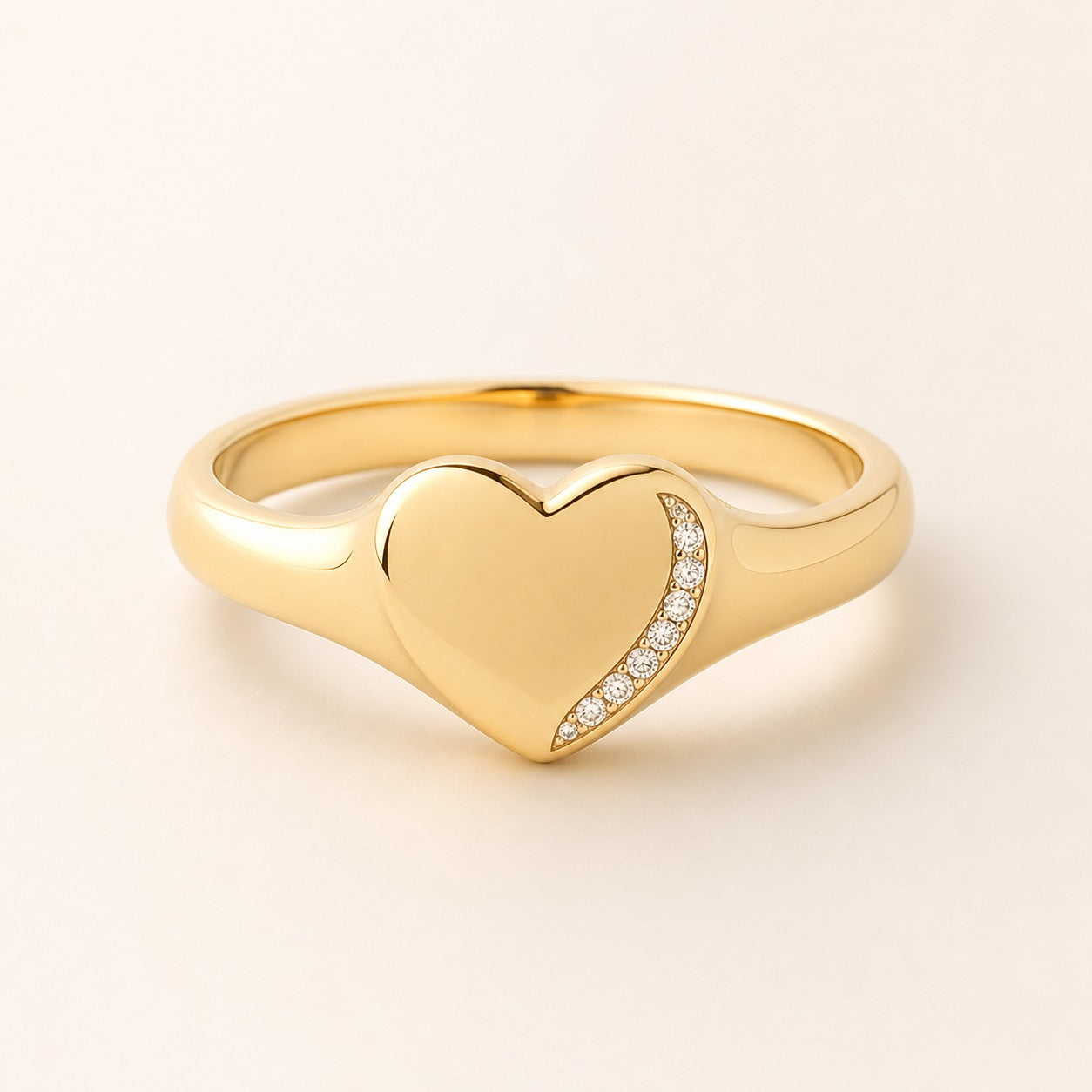 AI-generated photorealistic image of Mother's Day Heart Signet Ring
