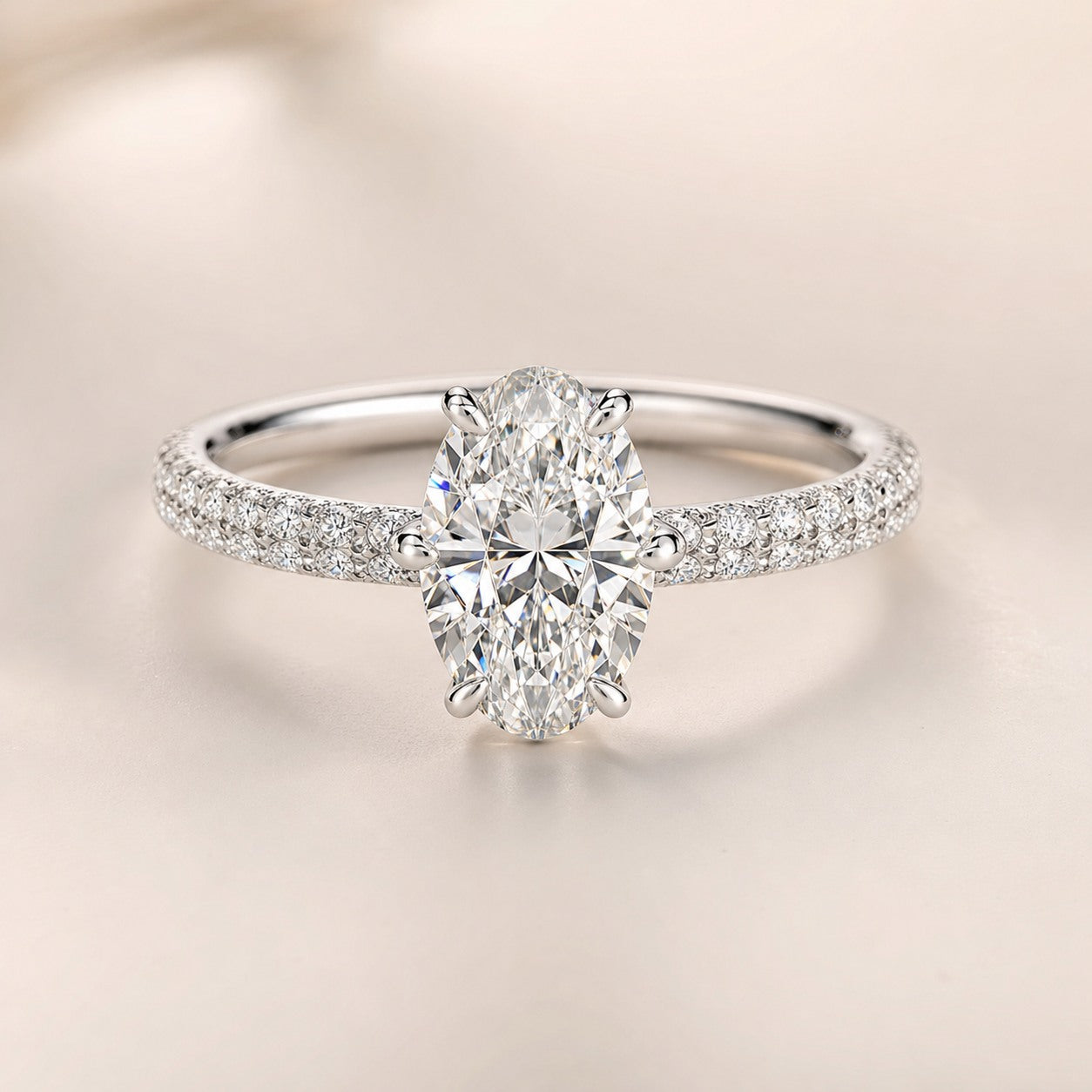 Moval French Pave Engagement Ring
