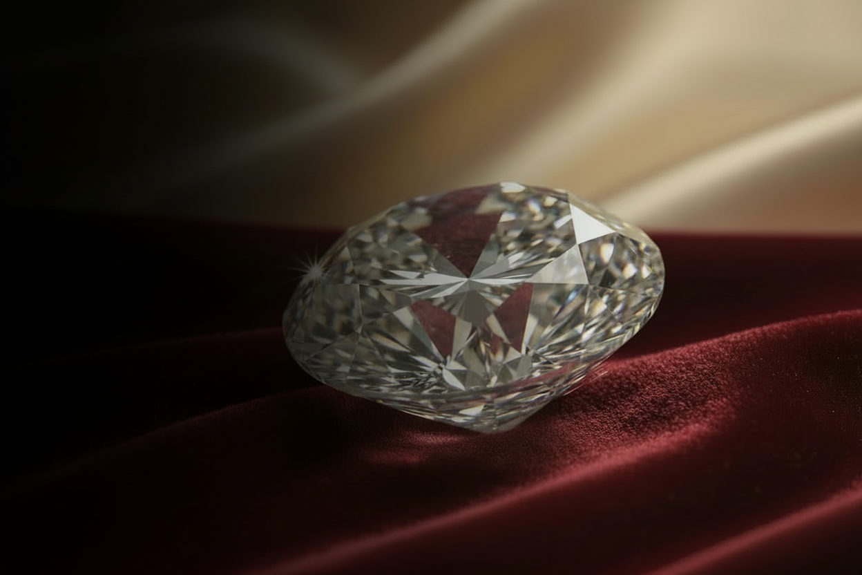 Natural diamond with brilliant fire and clarity