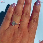 Oval Diamond Vintage Ring | Lab Grown IGI Certified | Yellow Gold Custom Made Engagement Ring Forever For Love