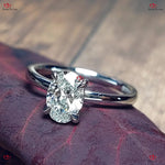 Oval Diamond Engagement Ring | 1 Carat Oval Shape |  Yellow Gold Solitaire Ring Forever For Love