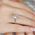 Brilliant Cut Oval Engagement Ring with Hidden Halo Forever For Love