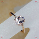 Vintage Oval Morganite Engagement, Wedding Ring Forever For Love