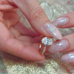 Diamond Three Stone Ring - Platinum Engagement Ring - Promise Ring Forever For Love